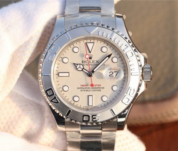 Replica Rolex (unchanged) Yacht-Master 116622 JF Dial Argent sur Bracelet / Strap SS SH3135 - View 1