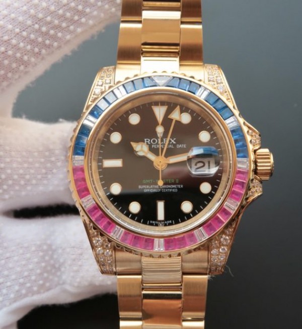 Replica Rolex (unchanged) GMT-Master II BP 116758 Bezel en cristal Blue/rouge A2836 - View 1