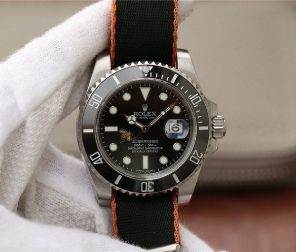 Replica Rolex (unchanged) Submariner 116610 LN Bracelet / Strap en nylon Bee Noob en céramique Blacke A2836 - View 1