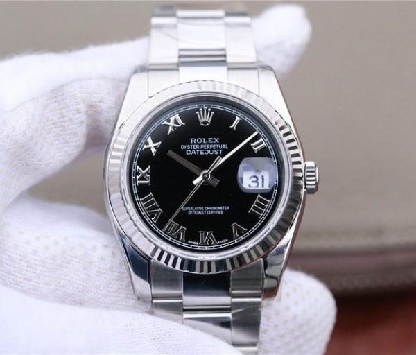 Replica Rolex (unchanged) DateJust 36 mm SS 116234 ARF Dial Black Markers romains Bracelet / Strap Oyster 904L SA3135 - View 1