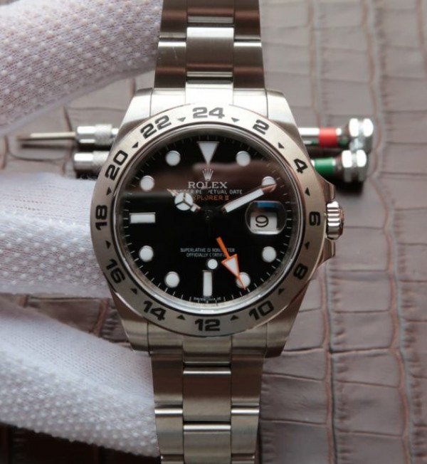Replica Rolex (unchanged) Explorer II 42 mm 216570 Noob Dial Black Bracelet / Strap Stainless Steel A3187 - View 1