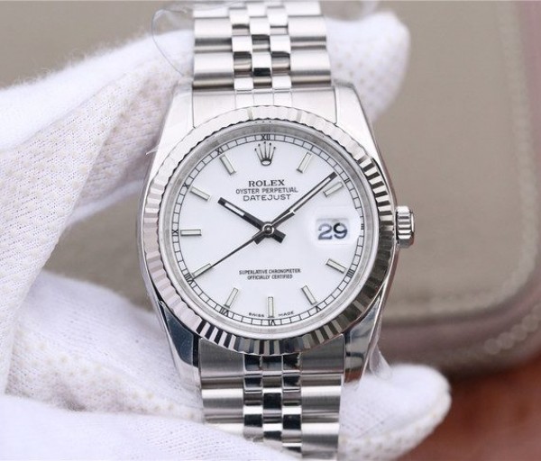 Replica Rolex (unchanged) DateJust 36 mm SS 116234 ARF Dial White Markers Baton Bracelet / Strap SS 904L SA3135 - View 1
