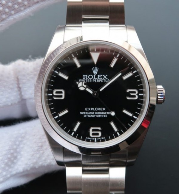 Replica Rolex (unchanged) EXPLORER I 214270 39 mm Noob Dial Black Bracelet / Strap Stainless Steel A2824 - View 1
