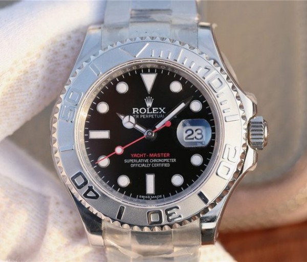 Replica Rolex (unchanged) Yacht-Master 116622 JF Dial Black Bracelet / Strap Stainless Steel A2824 - View 1