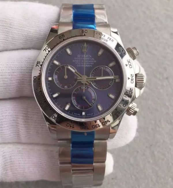 Replica Rolex (unchanged) Daytona Baselworld 116509 Dial Blue Bracelet / Strap SS A4130 - View 1