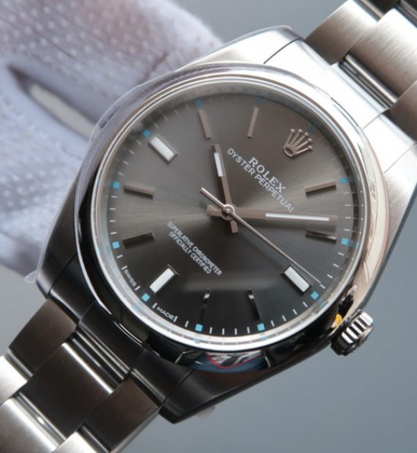 Replica Rolex Oyster Perpetual 39 mm 114300 JF Dial Grey Bracelet / Strap Stainless Steel SH3132