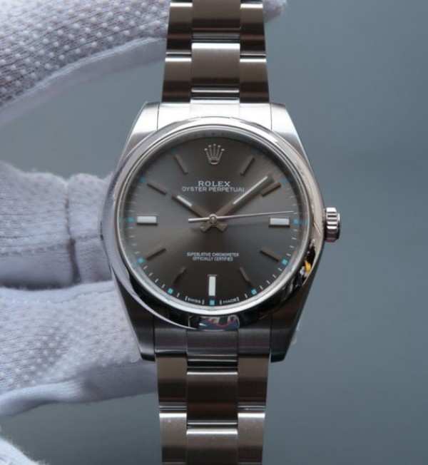 Replica Rolex (unchanged) Oyster Perpetual 39 mm 114300 JF Dial Grey Bracelet / Strap Stainless Steel SH3132 - View 1