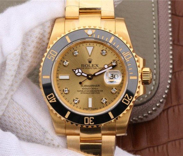 Replica Rolex (unchanged) Submariner 116613 LN Diamond Markers Dial YG Bracelet / Strap SS/YG Eat2836 - View 1