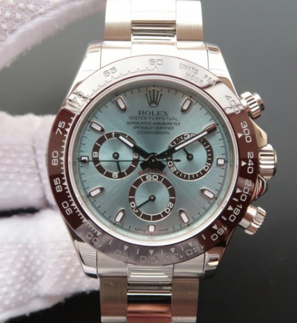 Replica Rolex (unchanged) Daytona 116506 Bezel en céramique Brown Dial Blue glacier Bracelet / Strap SS A4130 - View 1
