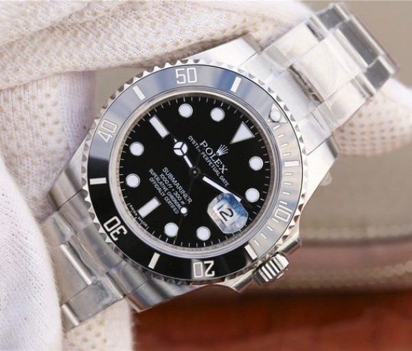 Replica Rolex Submariner 116610 LN en céramique Blacke VRF SS A2836