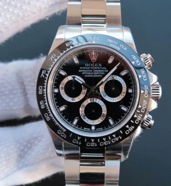 Replica Rolex (unchanged) Daytona 116500 LN Noob Dial Black Bracelet / Strap SS A7750 - View 1