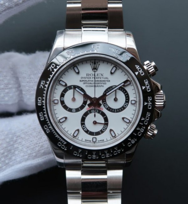 Replica Rolex (unchanged) Daytona 116500 LN Noob Dial White Bracelet / Strap SS A7750 - View 1