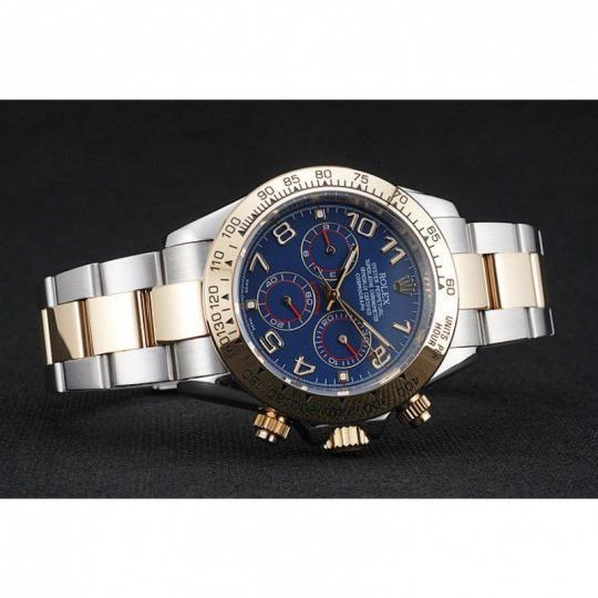 Replica Rolex Cosmograph Daytona Blue Dial Two Tone Stainless Steel Bracelet 1454246 - View 4