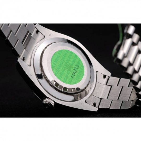 Replica Rolex DateJust Polished Stainless Steel Bezel Grey Dial 42000 - View 7