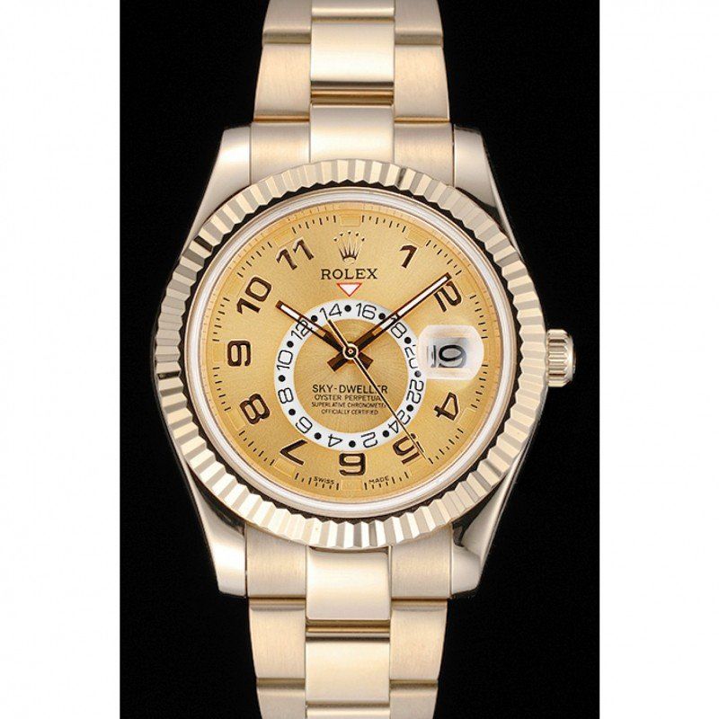 Replica Rolex Sky Dweller Oyster Perpetual Special Edition 2012 Yellow Gold 80243 - View 2