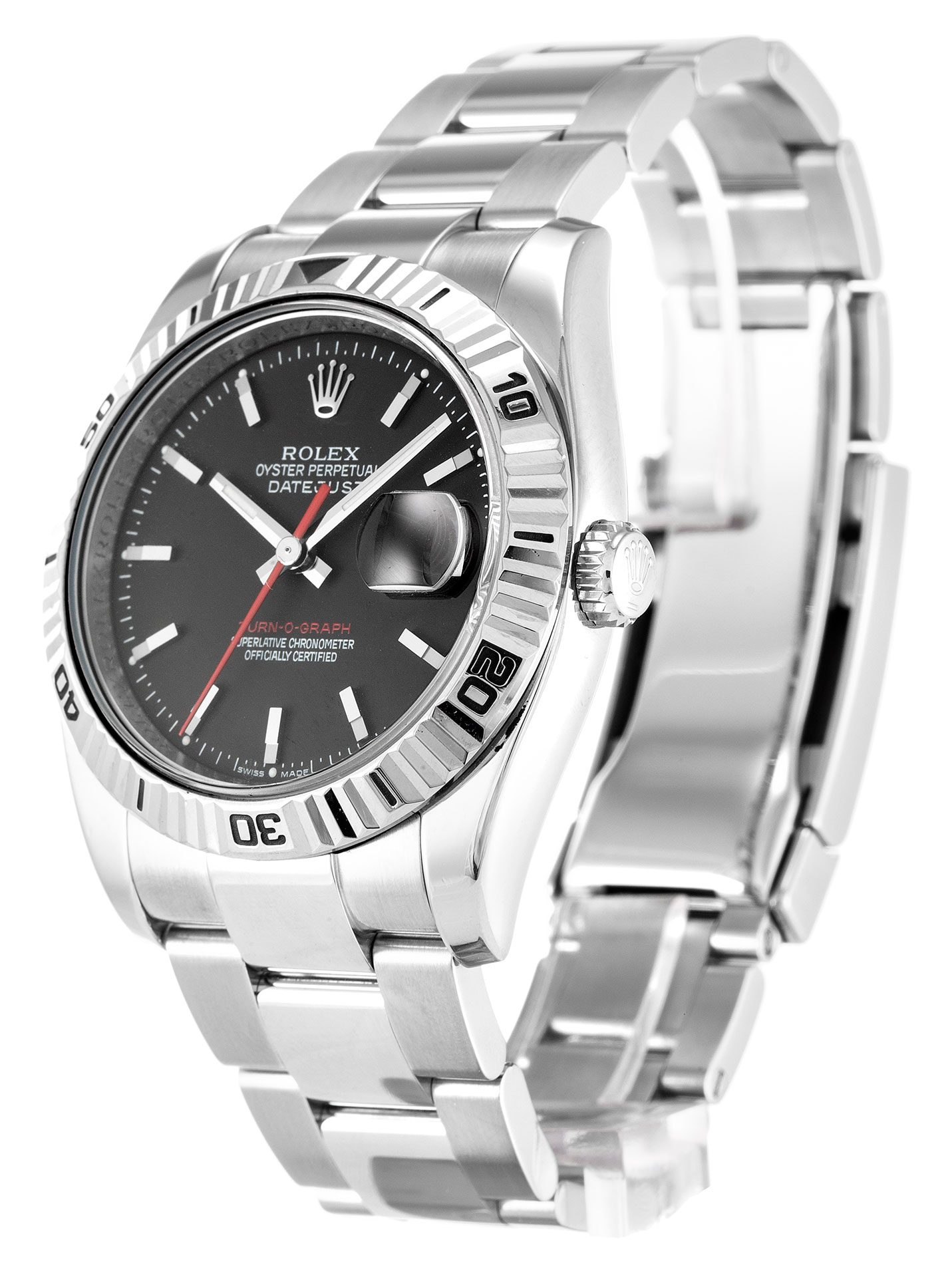 Rolex Datejust Turn-O-Graph 116264 36 MM Oyster Steel Black Dial Replica