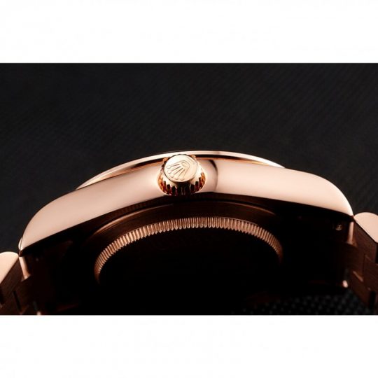 Replica Rolex Day-Date Diamonds And Rubies Black Dial Rose Gold Bracelet 1454102 - View 8