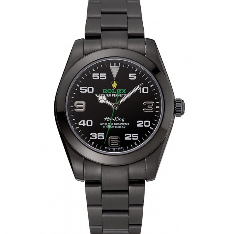 Replica Rolex Air-King Black Dial 1454019 - View 1