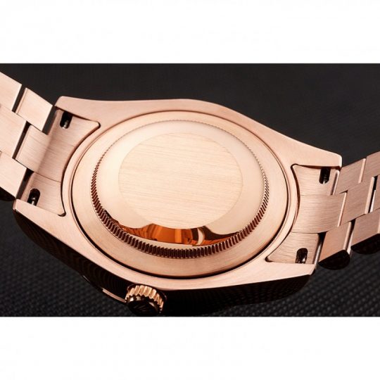 Replica Rolex Day-Date Diamonds And Rubies Black Dial Rose Gold Bracelet 1454102 - View 7