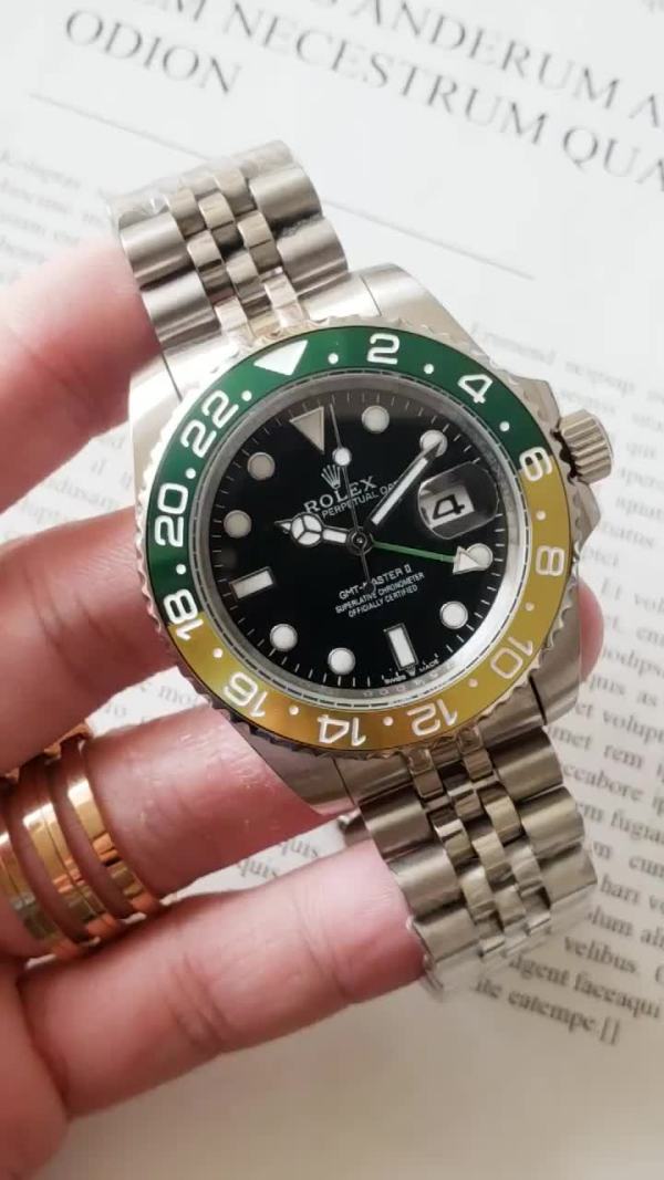Replica Rolex GMT-Master II Green-Yellow | RLX 190 - View 4