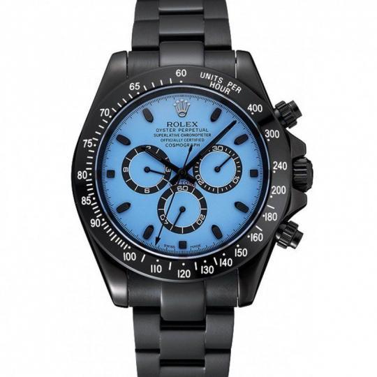 Replica Rolex Cosmograph Daytona Blue And Black Dial Black Stainless Steel Case And Bracelet 1454250 - View 1