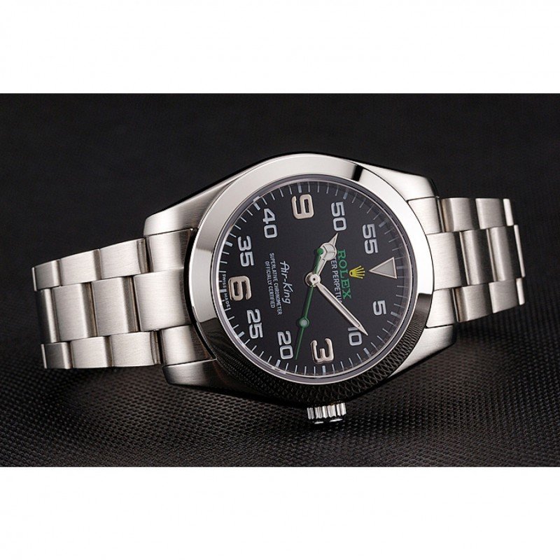 Replica Rolex Air-King Black Dial 1454020 - View 3