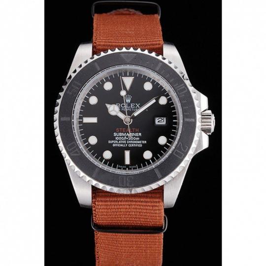 Replica Rolex Submariner STEALTH MK III Brown Fabric Band rl425 621387 - View 2