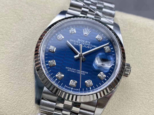 Clean Factory Datejust 36 126234 – Blue Tapestry Dial with Super Clone 3235 - clean factory product image 16