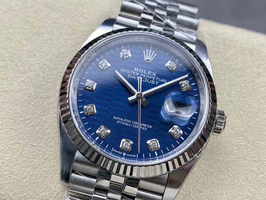 Clean Factory Datejust 36 126234 – Blue Tapestry Dial with Super Clone 3235 - clean factory product image 5