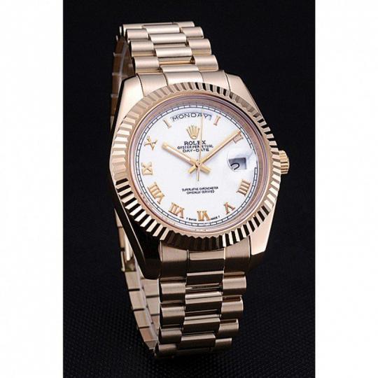 Replica Rolex Day-Date White Dial Gold Bracelet 622546 - View 3