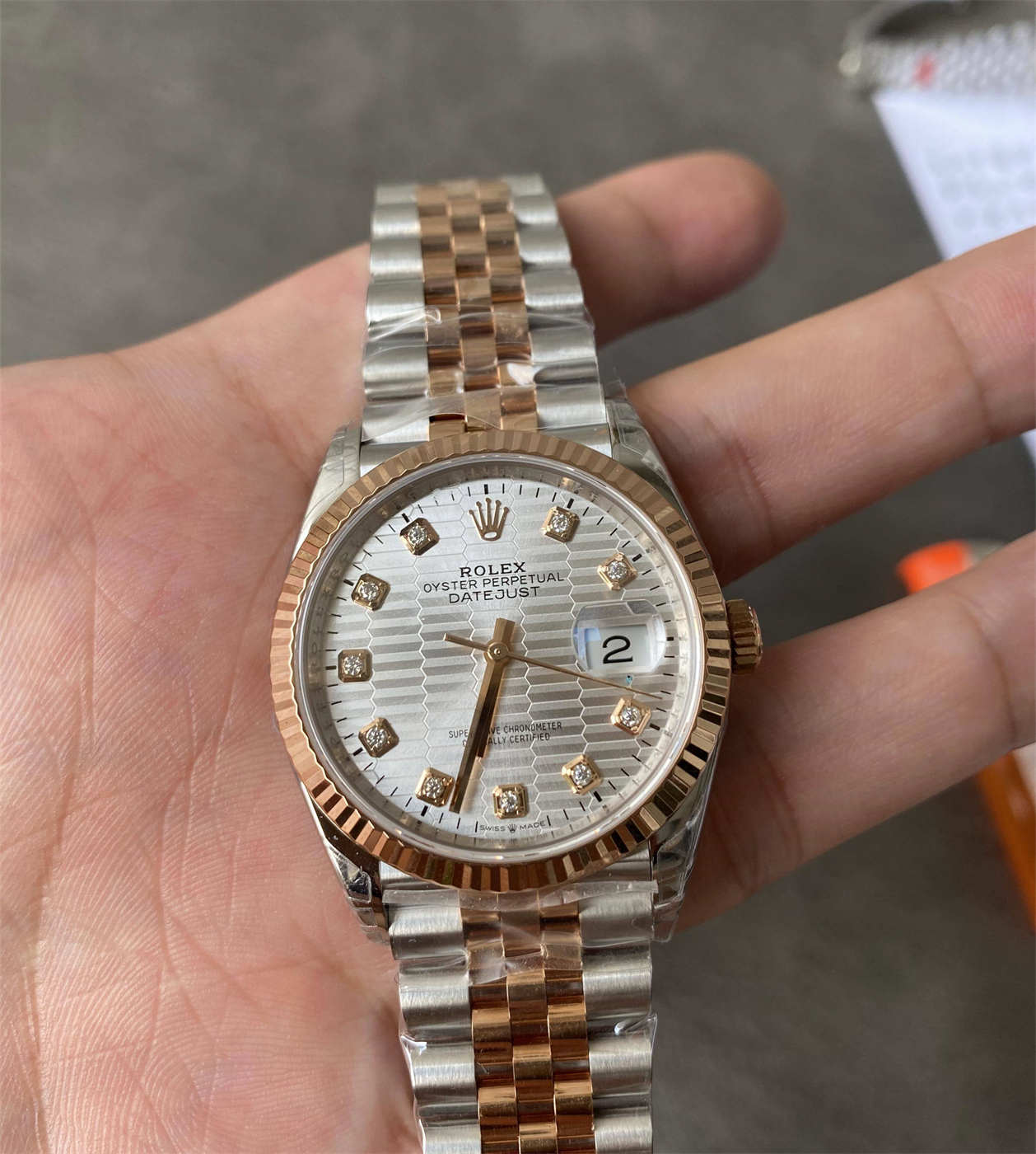 Replica Rolex Datejust 36 m126231-0033 – Silver Dial Jubilee Bracelet (VS Factory) - clean factory product image 3