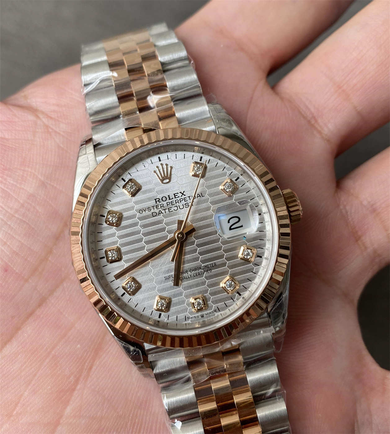 Replica Rolex Datejust 36 m126231-0033 – Silver Dial Jubilee Bracelet (VS Factory) - clean factory product image