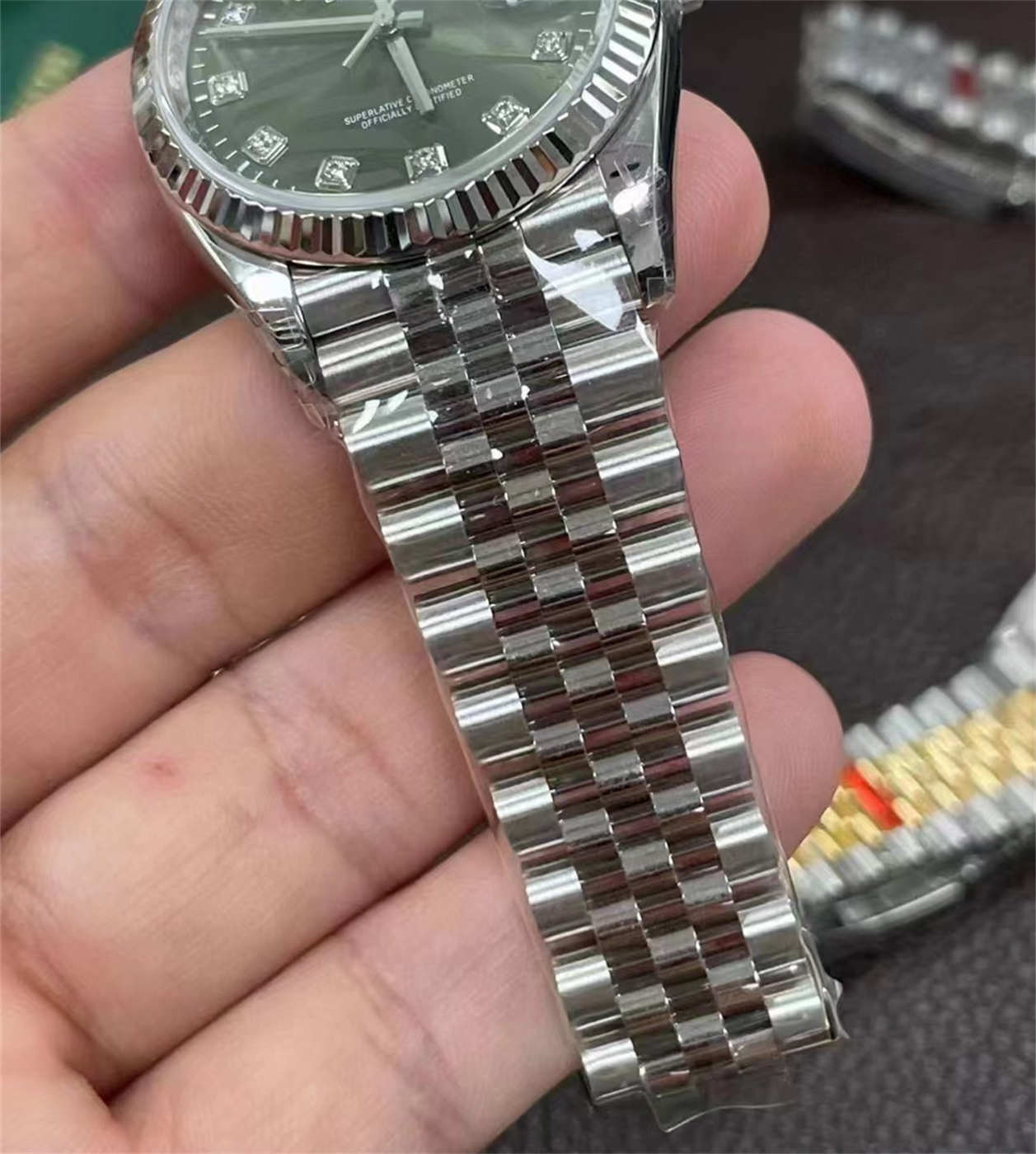 Rolex Datejust 36 Palm Dial Diamond Replica – VS Factory M126234-0055 with Dandong 3235 Movement - clean factory product image 4