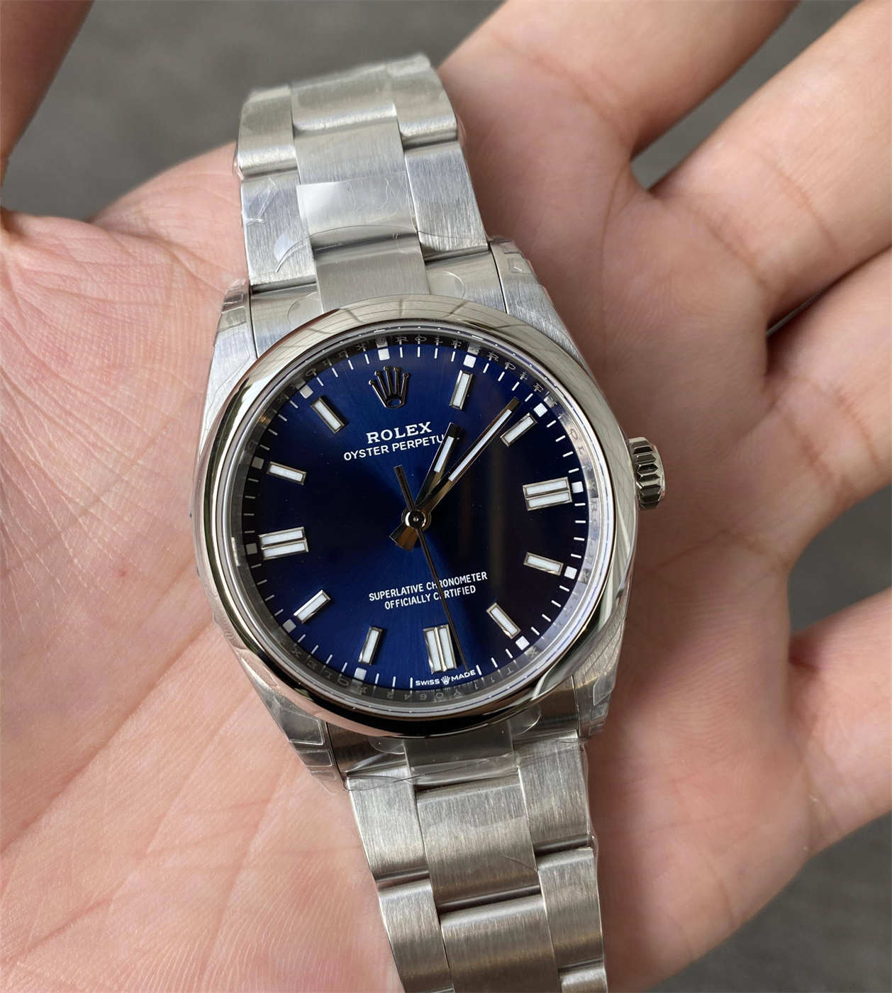 Rolex Oyster Perpetual 36 Blue Dial Replica – VS Factory 126000-0015 with Dandong 3230 Movement - clean factory product image