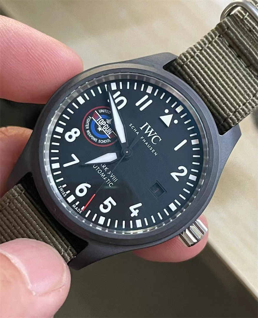V7 Factory IWC IW324712 Replica – Ceramic Pilot Mark XVIII SFTI-Style 41 mm Auto Watch - clean factory product image 4