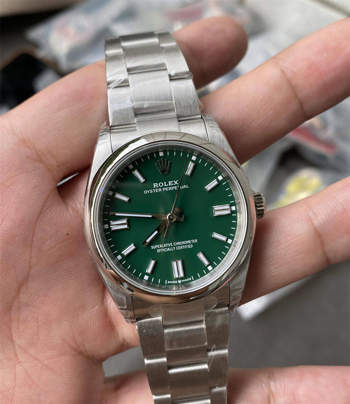 Rolex Oyster Perpetual 36 Green Dial Replica – VS Factory M126000-0005 with Dandong 3230 Movement - clean factory product image