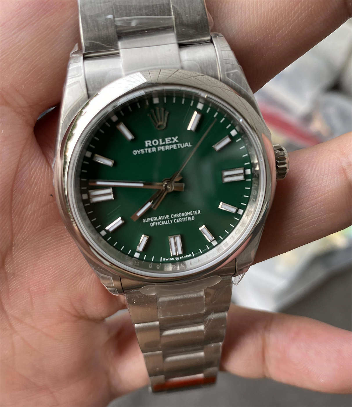 Rolex Oyster Perpetual 36 Green Dial Replica – VS Factory M126000-0005 with Dandong 3230 Movement - clean factory product image 2