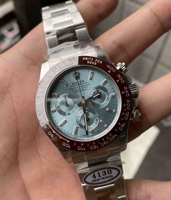 Clean Daytona 126506 Ice Blue – 40mm Platinum Daytona Replica - clean factory product image 14