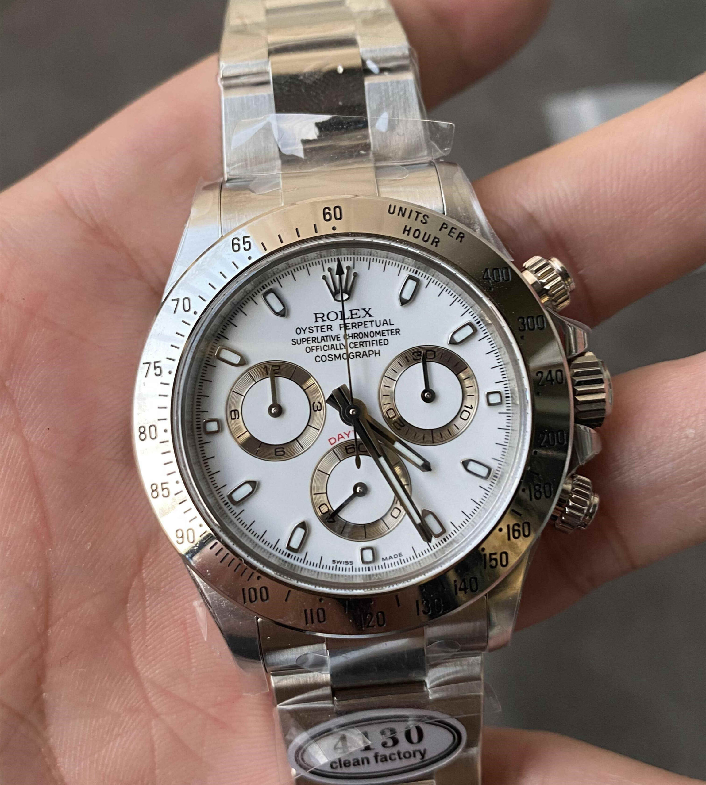 Clean Factory 116520 White Dial – 40mm Daytona Replica - clean factory product image