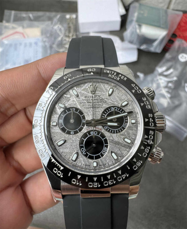 Clean Factory Daytona 4130 Meteorite Dial Replica (Grey Oysterflex RB Style) - clean factory product image 11