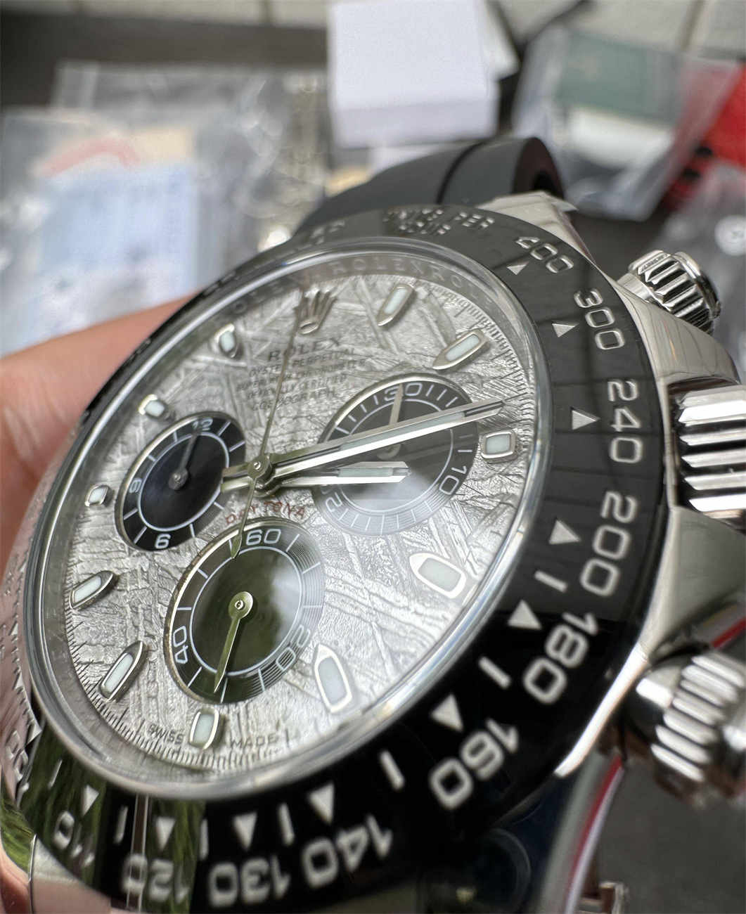 Clean Factory Daytona 4130 Meteorite Dial Replica (Grey Oysterflex RB Style) - clean factory product image 3