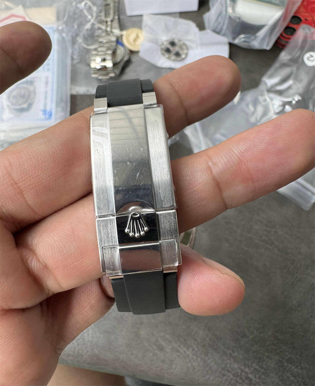 Clean Factory Daytona 4130 Meteorite Dial Replica (Grey Oysterflex RB Style) - clean factory product image 8