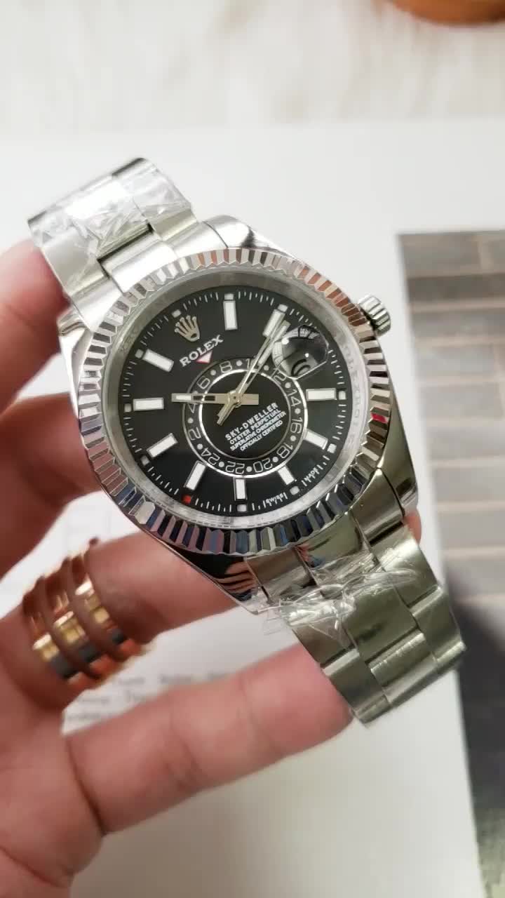 Replica Rolex Sky-Dweller Black | RLX 180 - View 1