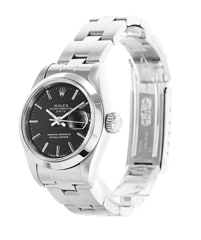 Replica Rolex Datejust Black Dial Ladies 69160 - View 2