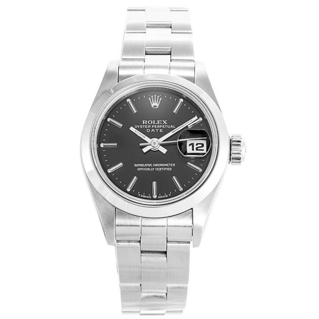 Replica Rolex Datejust Black Dial Ladies 69160 - View 1