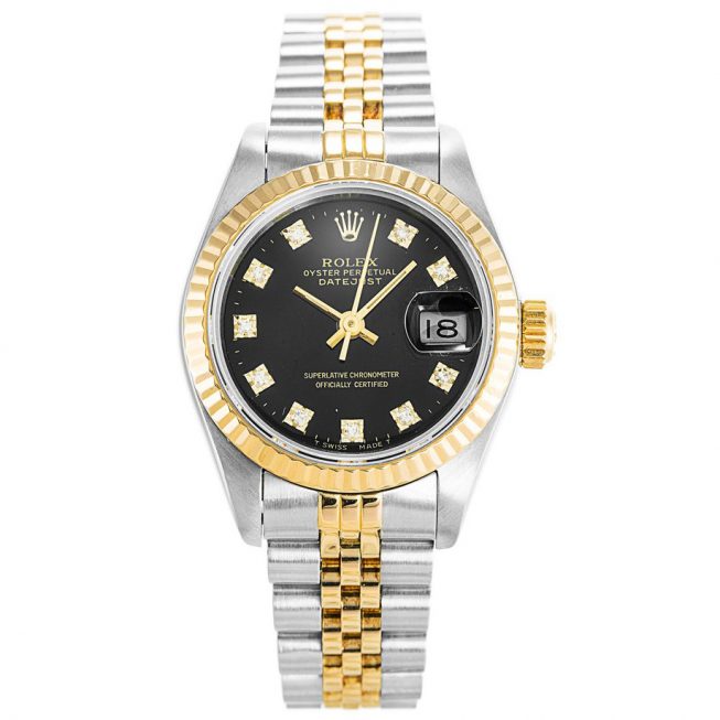 Replica Rolex Datejust Black Diamonds 69173 - View 1