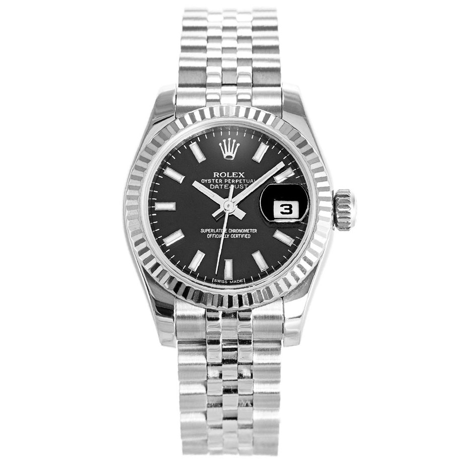 Replica Rolex (unchanged) Datejust Black Femme 179174 - View 1
