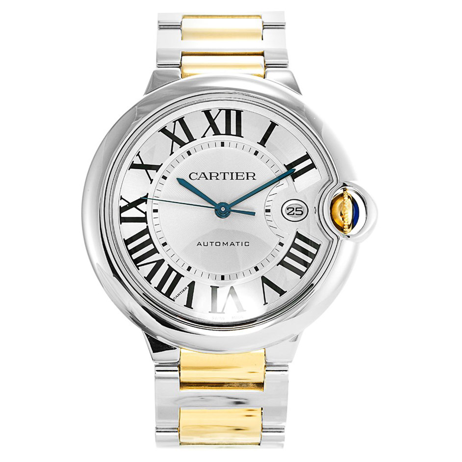 Replica Montre Ballon Blue Bicolore de Cartier W69009Z3 - View 1