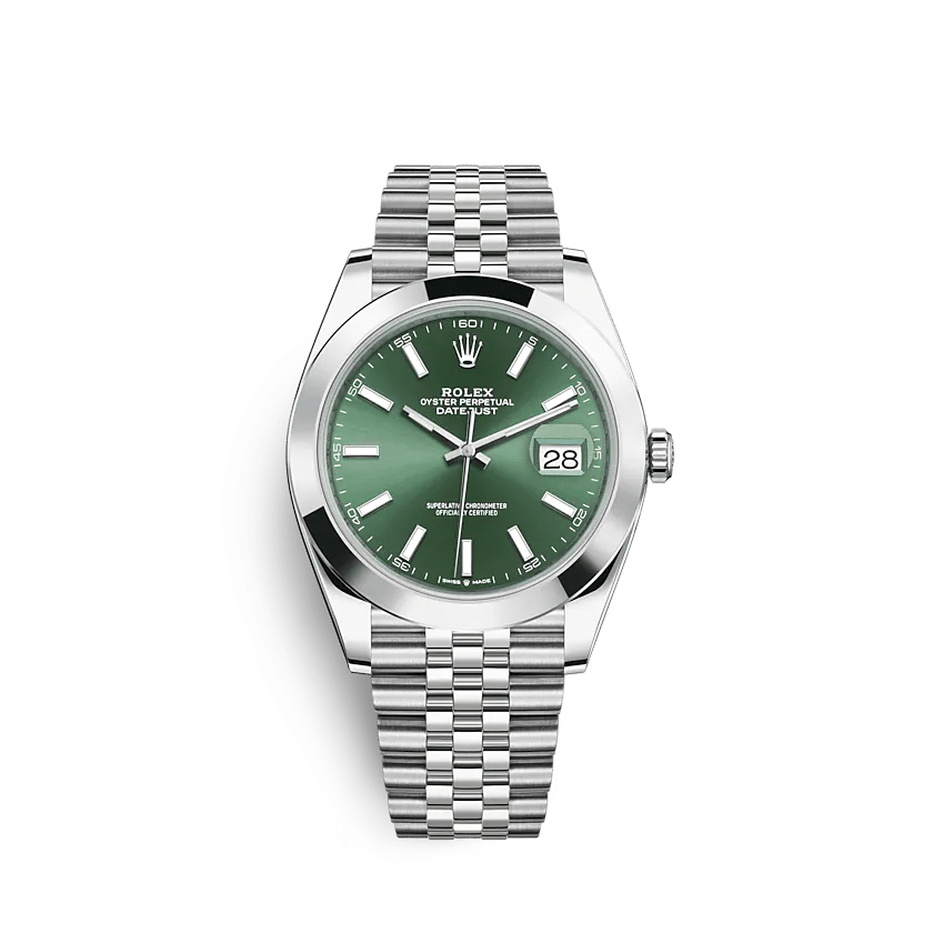 Replica Rolex (unchanged) Datejust 126300 41mm Green menthe (Jubilee) - View 1