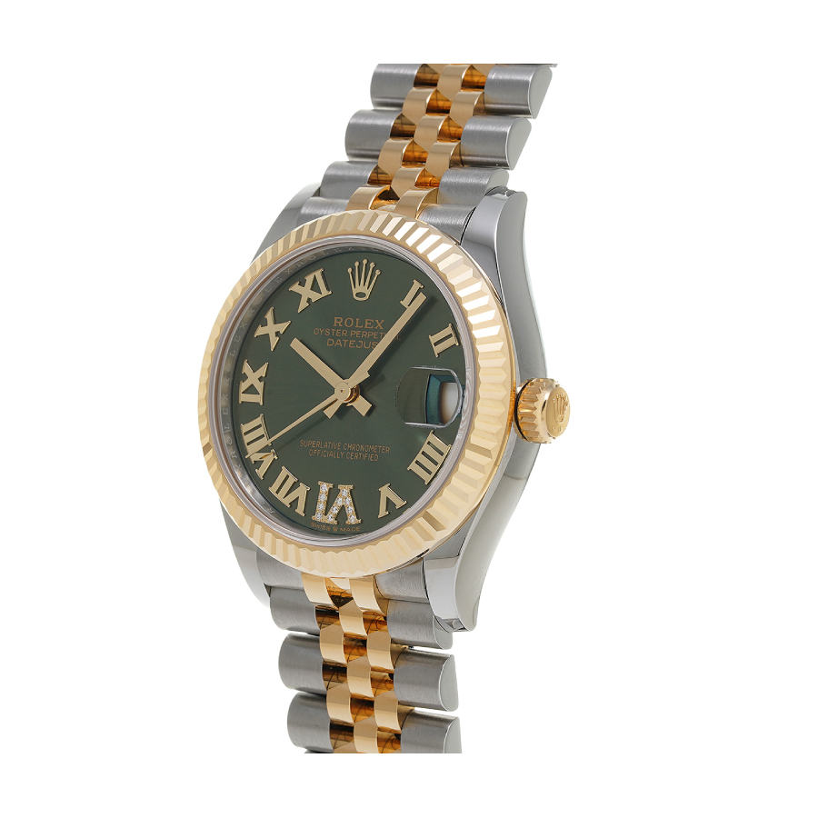 Rolex Datejust 278243-0016 Yellow Gold &amp; Green Dial Jubilee product image 4